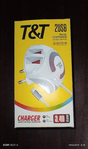 T&T 2USB Charger Travel Companion Double USB port 1