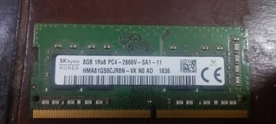 8Gb Ram DDR4 || SK hynix 8GB 1Rx8  PC4-2666V Ram