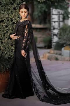 black saree