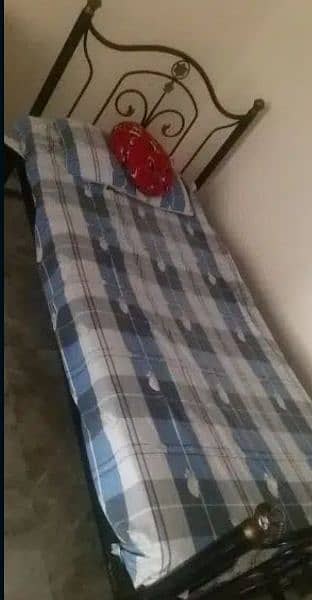 2 iron bed mint condition full size with matress 1