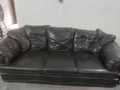 6 seater leather sofa home used