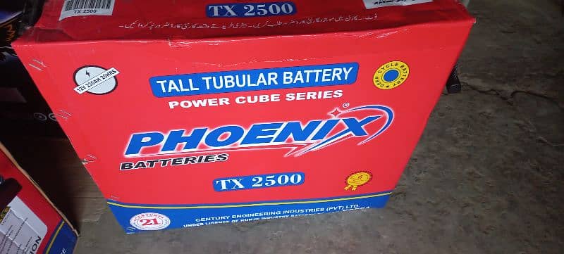 phoenix tubular battery 230 ah 2500 model  fresh stock 1