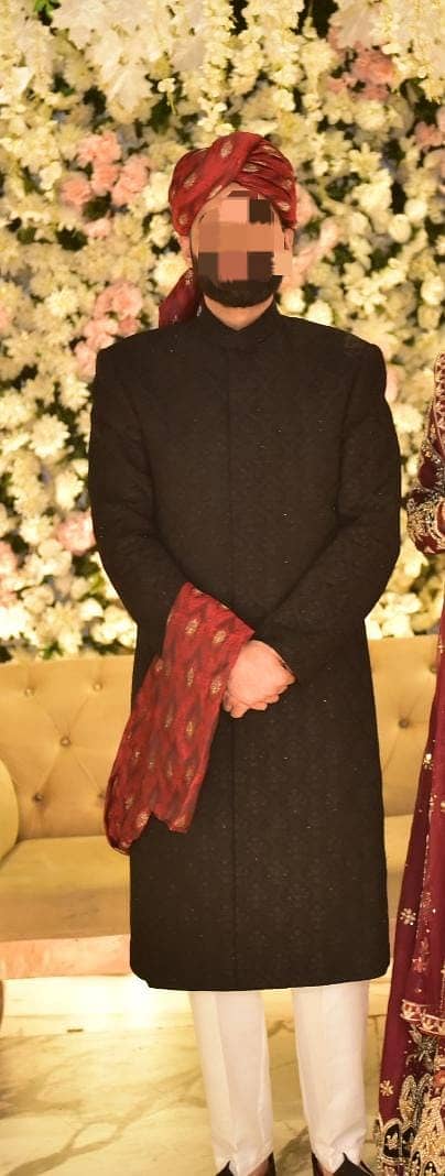 Groom dress | Black Sherwani | Wedding dress for Sale 4