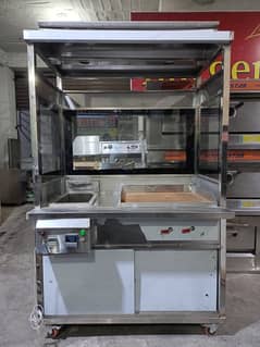 shawarma counter with hot plate deep fryer for sale best price 0