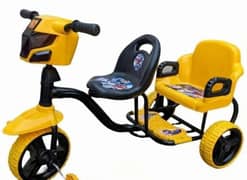 kidz double seat tricycle