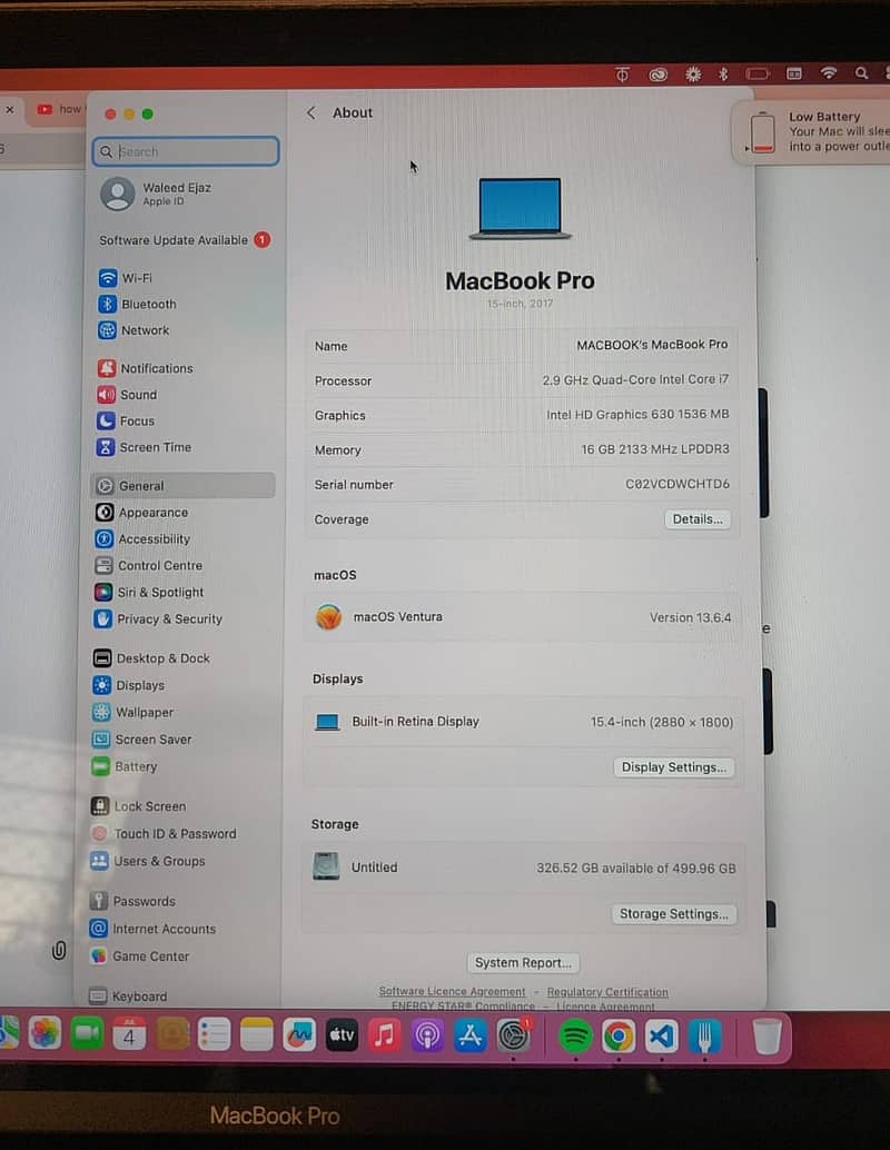 MacBook Pro Core i7 2017 15" 5