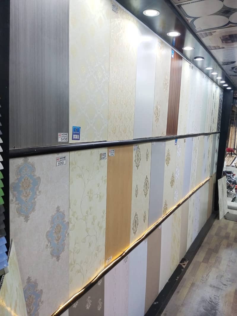 Wpc panel/ Pvc wall panel /  wallpaper/ vinyl flooring /False ceiling 8