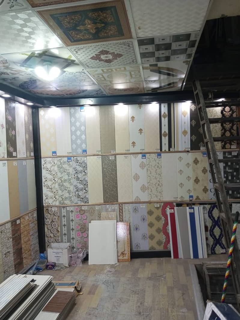 Wpc panel/ Pvc wall panel /  wallpaper/ vinyl flooring /False ceiling 9