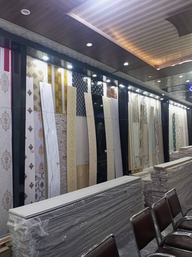 Wpc panel/ Pvc wall panel /  wallpaper/ vinyl flooring /False ceiling 15