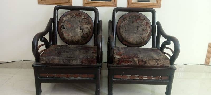 old wooden Sofa Set for Sale 1