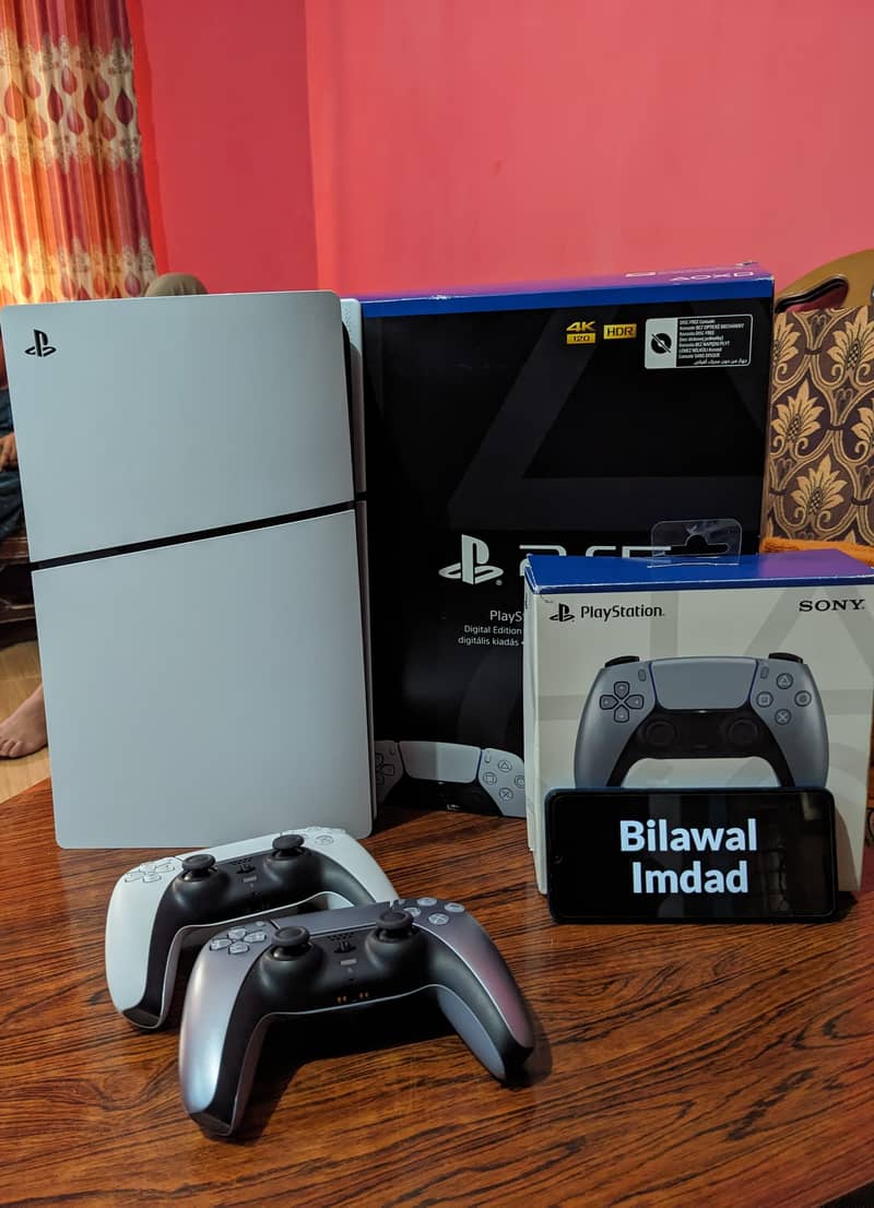 PS5 Slim Digital Edition with 2 controllers 0
