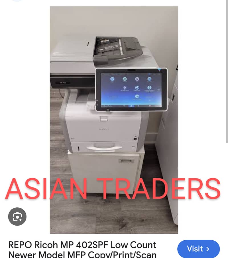 Printer Photocopier WiFi Print scanner machine Ricoh MP 402SPF MFP 7