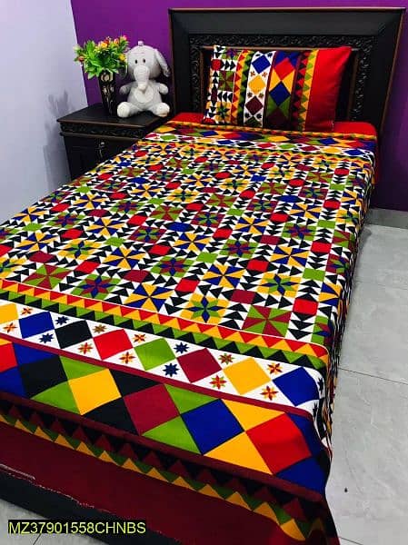 •  Fabric: Cotton
•  Single Bed sheet 2