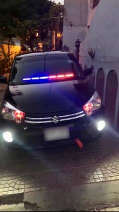 police light 6 bar neon