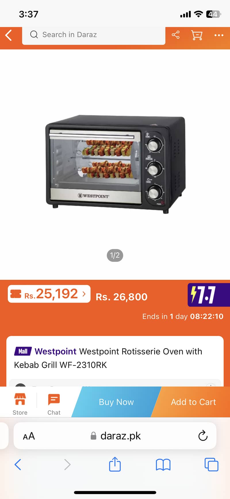 Westpoint Rotisserie Oven With Kebab Grill WF-2310RK 2