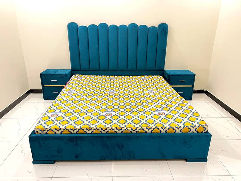bed set/side tables/wooden bed/double bed/single bed/Poshish bed set 6