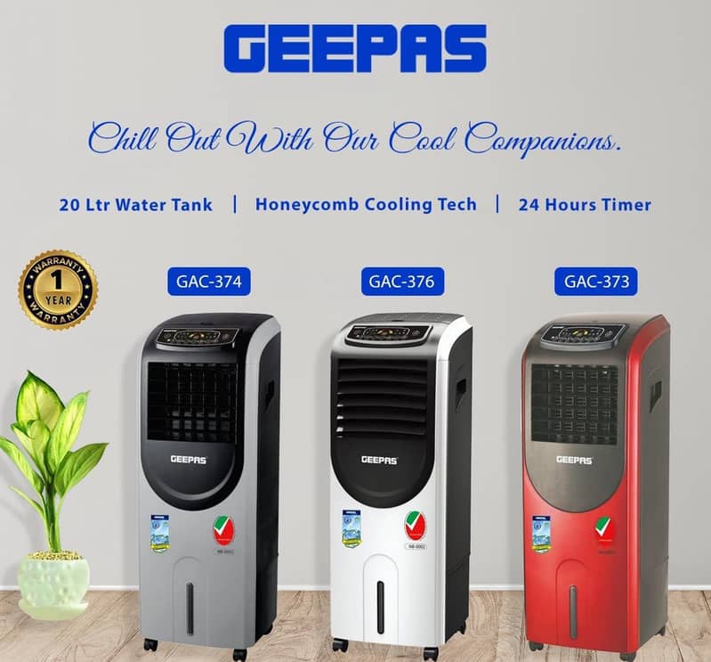 Solar & UPS oprated Geepas Aircooler Stock Available whole Saler 1