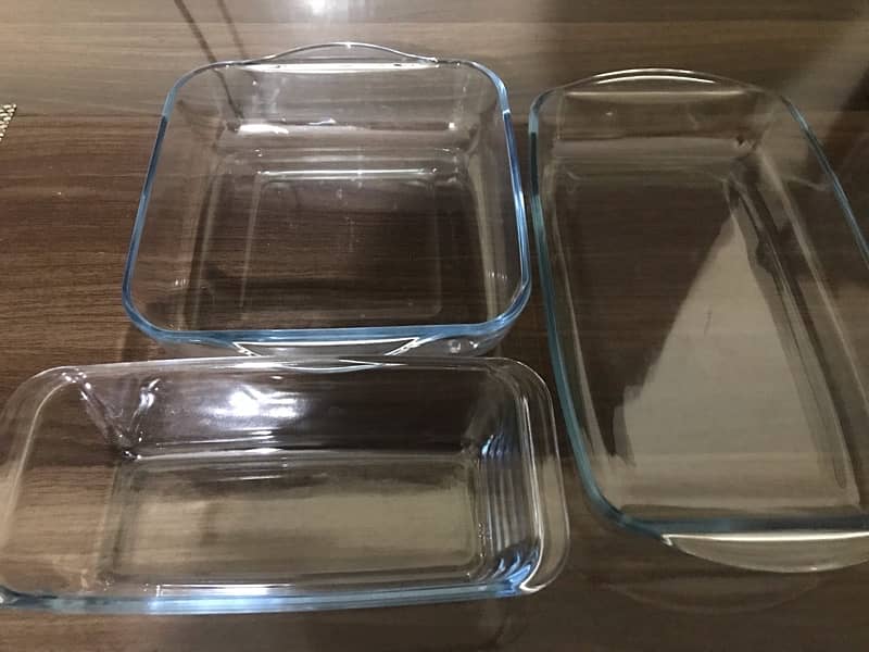 oven friendly glass dishes set of 3 0