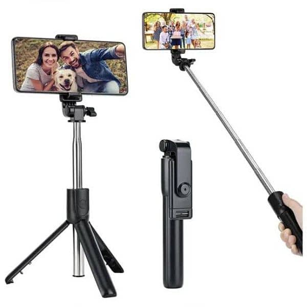 multi purpose 3in1 wireless selfie stick tripod stand and Bluetooth 0