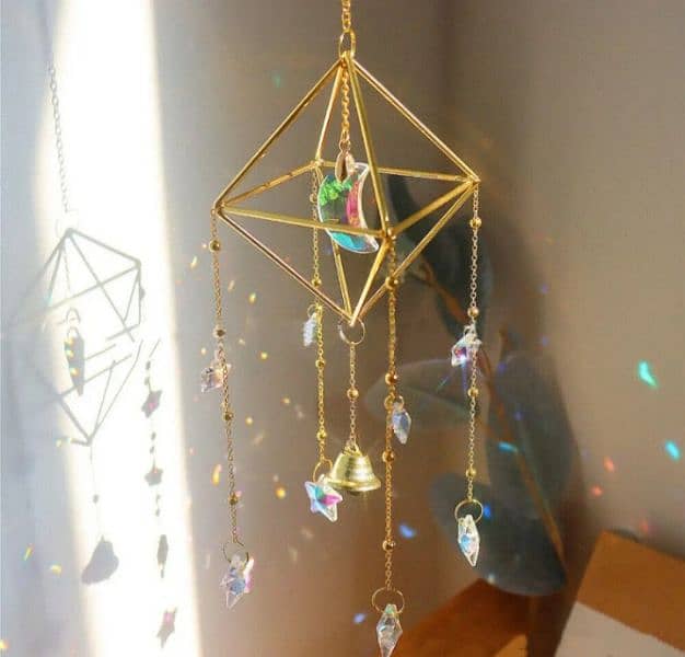 Sun catcher multifaceted Glass hanging wind chime 1