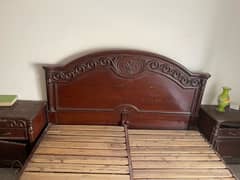 solid wooden bedset sale because of shifting
