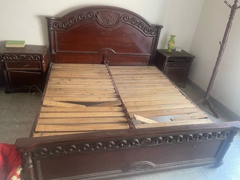solid wooden bedset sale because of shifting 2