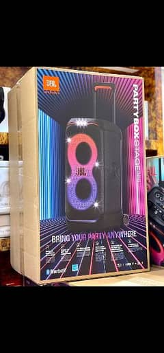 JBL PartyBox Stage 320 Portable Party Speaker with Wheels Black