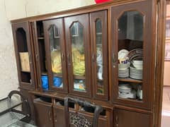 wooden showcase in good condition