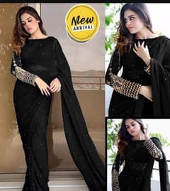 women saree colour back and bullu all pakistan cassh on delivery