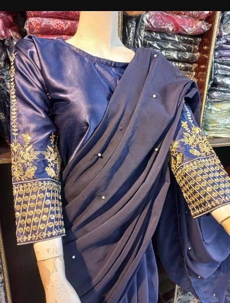 women saree colour back and bullu all pakistan cassh on delivery 2