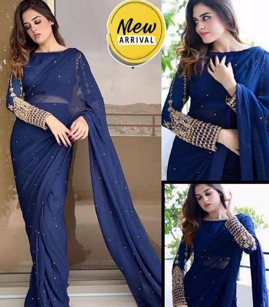 women saree colour back and bullu all pakistan cassh on delivery 4
