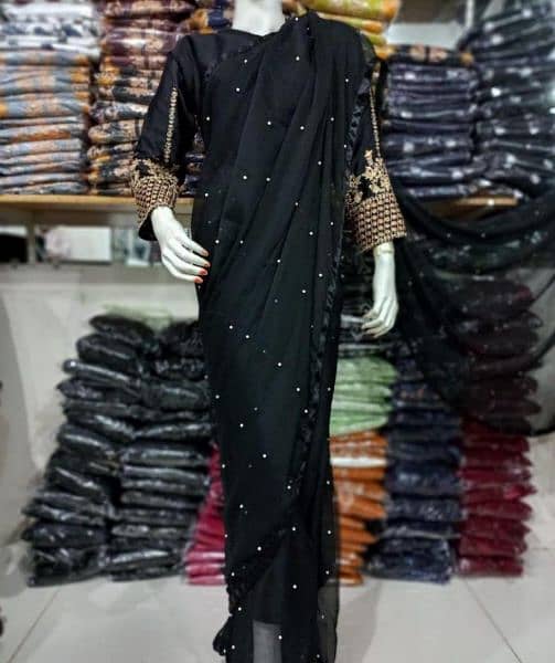 women saree colour back and bullu all pakistan cassh on delivery 6