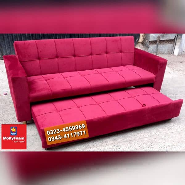 Molty double bed sofa cum bed/dining table/stool/Lshape sofa/chair 6