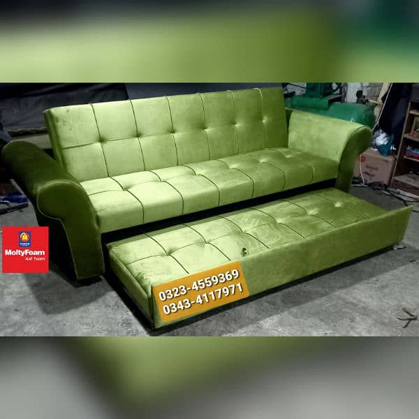 Molty double bed sofa cum bed/dining table/stool/Lshape sofa/chair 7