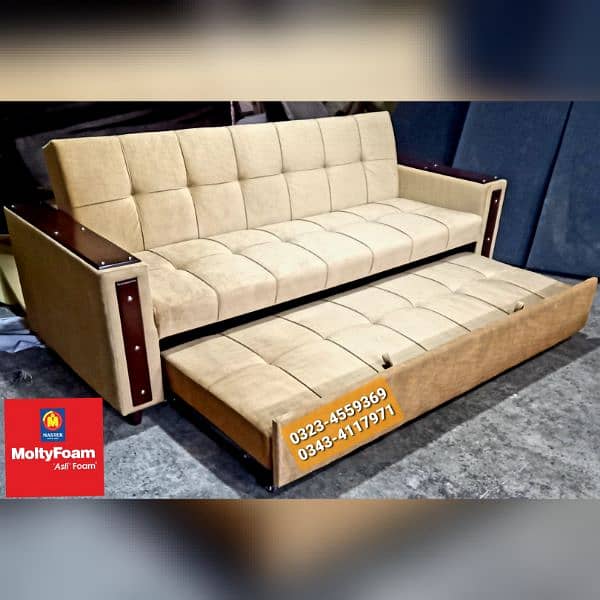 Molty double bed sofa cum bed/dining table/stool/Lshape sofa/chair 12