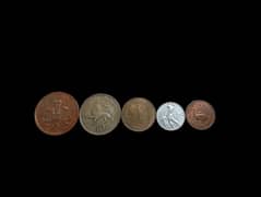 five Rare and unique coins.