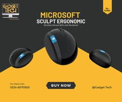 Microsoft Ergonomic Sculpt Wireless Mouse Usb Receiver Comfortable 0