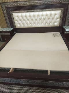 double bed with side tables & dressing table