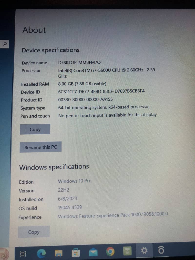 Dell Latitude E7450 core i7 5th generation 5