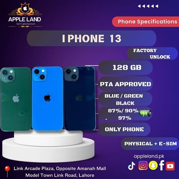 IPHONE 13 PTA APPROVED 0