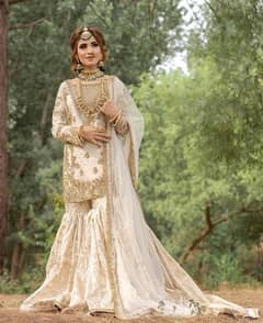 BEAUTIFUL BRIDAL GHARARA nikkah DRESS