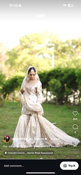 BEAUTIFUL BRIDAL GHARARA nikkah DRESS 5