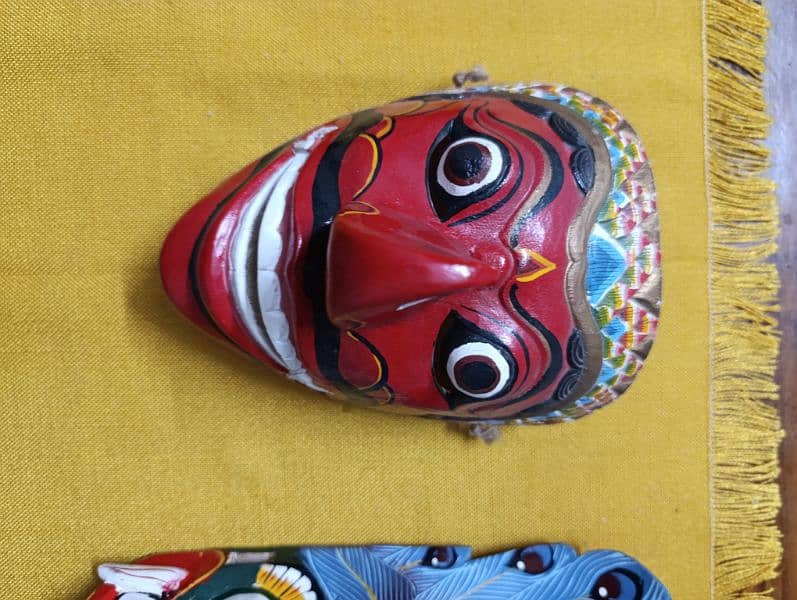 hand made wooden porcelain ceramic painted masks 5