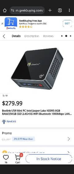 Beelink U59 Mini PC 11 gen processor