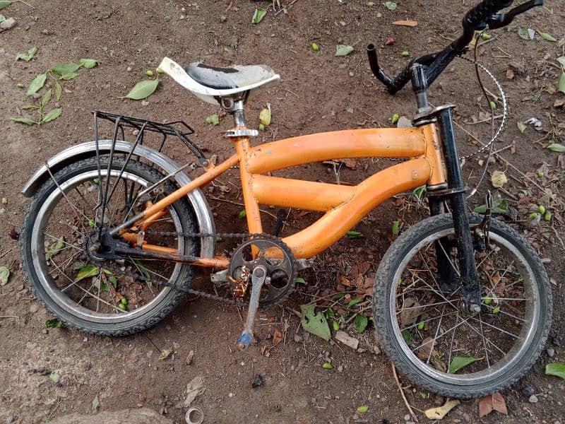 Rust on handle + chain . . . brakes not in use . . . tyres tube empty 1