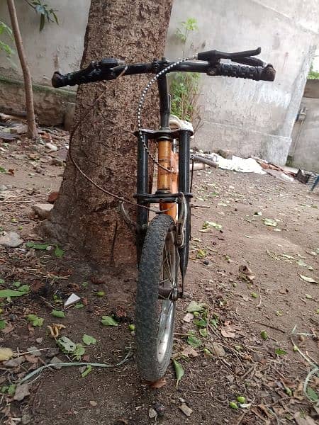 Rust on handle + chain . . . brakes not in use . . . tyres tube empty 2