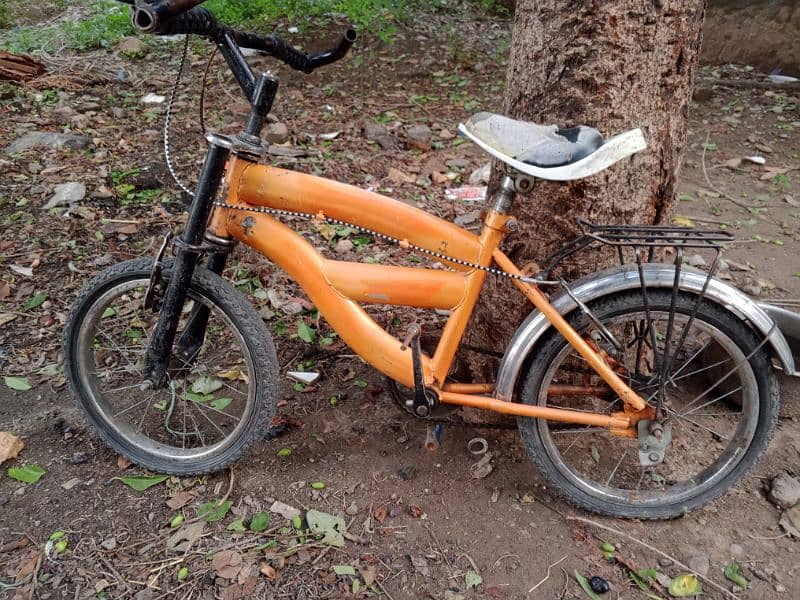 Rust on handle + chain . . . brakes not in use . . . tyres tube empty 3