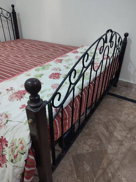 Iron bed with 2 seater iron sofa 1