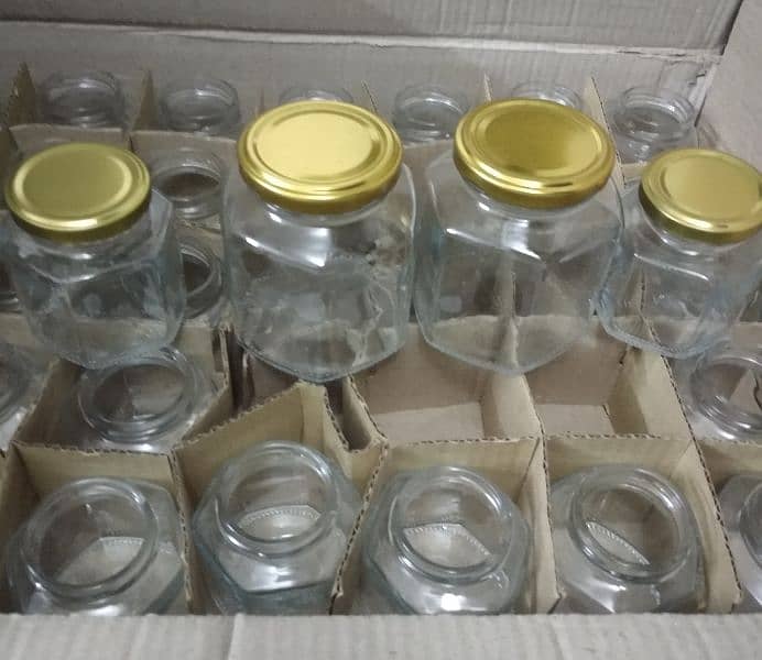 Glass Jars (Square and Hexagonal) 400mL / 500 Grams 4
