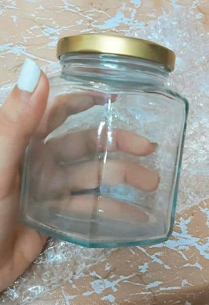 Glass Jars (Square and Hexagonal) 400mL / 500 Grams 6